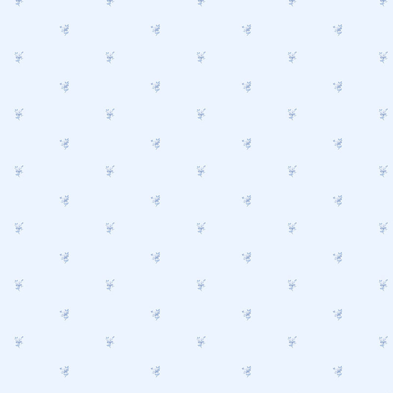 Papier peint mini marguerites 32,7 pi x 20,5 po Amaranthine, Bleu