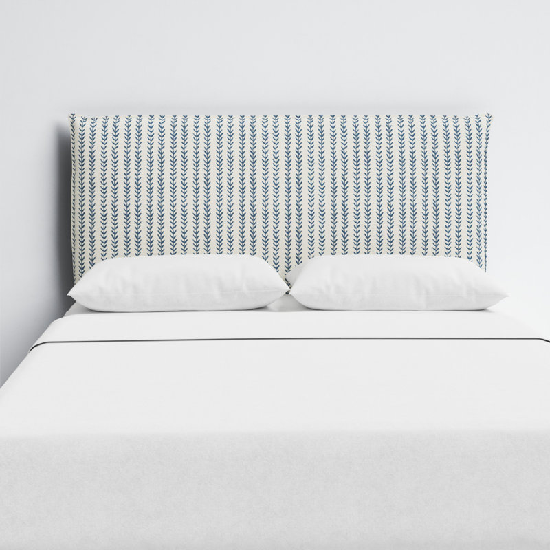 Bessinger Headboard, Full / Double, Vine Stripe Dusty Blue