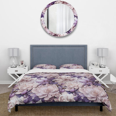 Ensemble de housse de couette Purple Poppies Harmony I