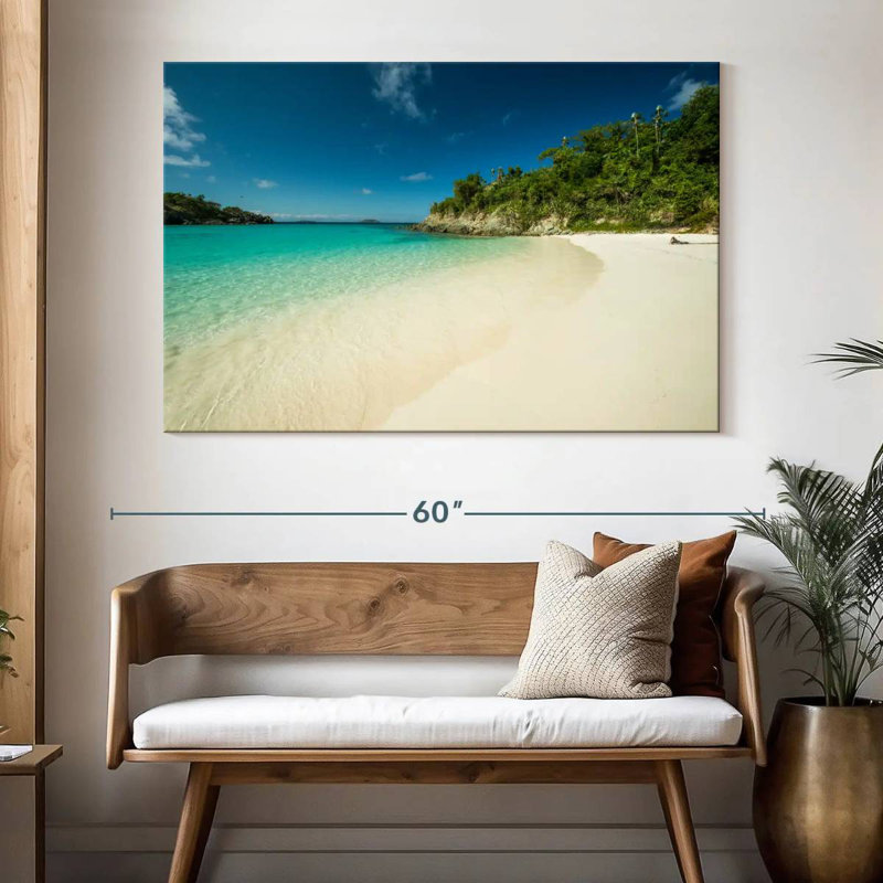 Plage de la baie tropicale Gillard, H 34 po x l 51 po