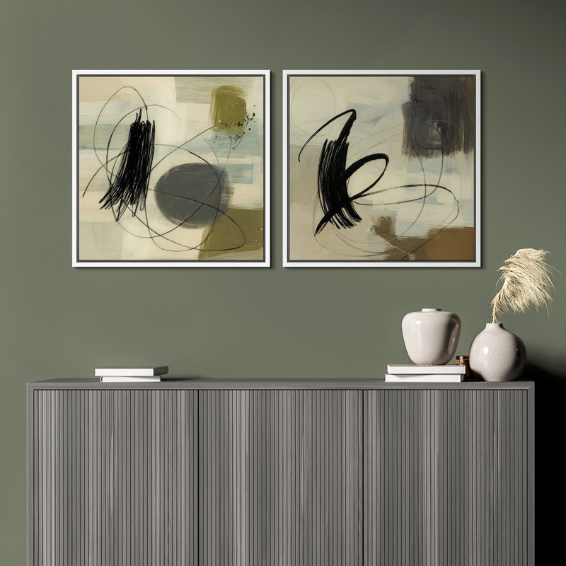 Art mural rétro encadré, beaux-arts, antique classique pour chambre à coucher - 24 po x 24 po, H 24 po x l 48 po, Blanc