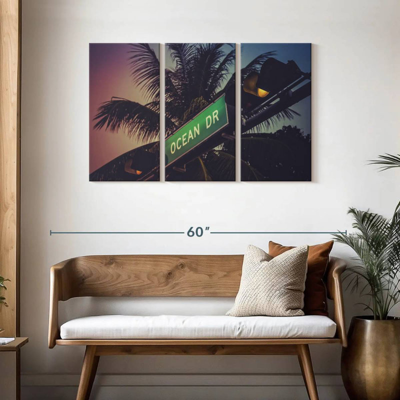Sebbie Miami Ocean Drive, H 28 po x l 45 po