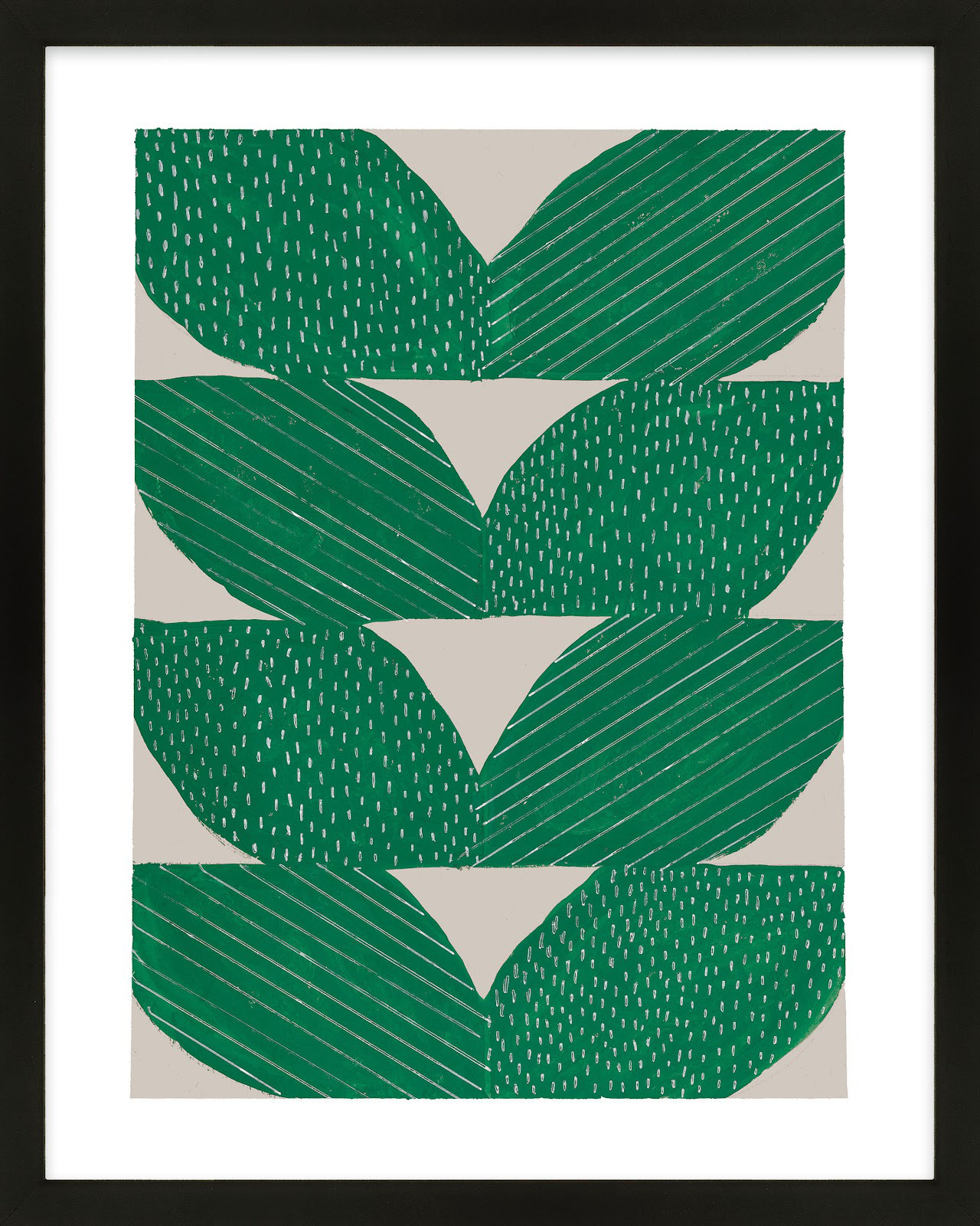 Chevron by Andrea Stokes, Black, 38" H x 30" W x 1.25" D