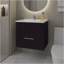 Ensemble de meuble-lavabo flottant à 1 tiroir avec lavabo Wengue-962401065