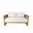 Brewsty Acacia Wood Patio Loveseat With Cushions