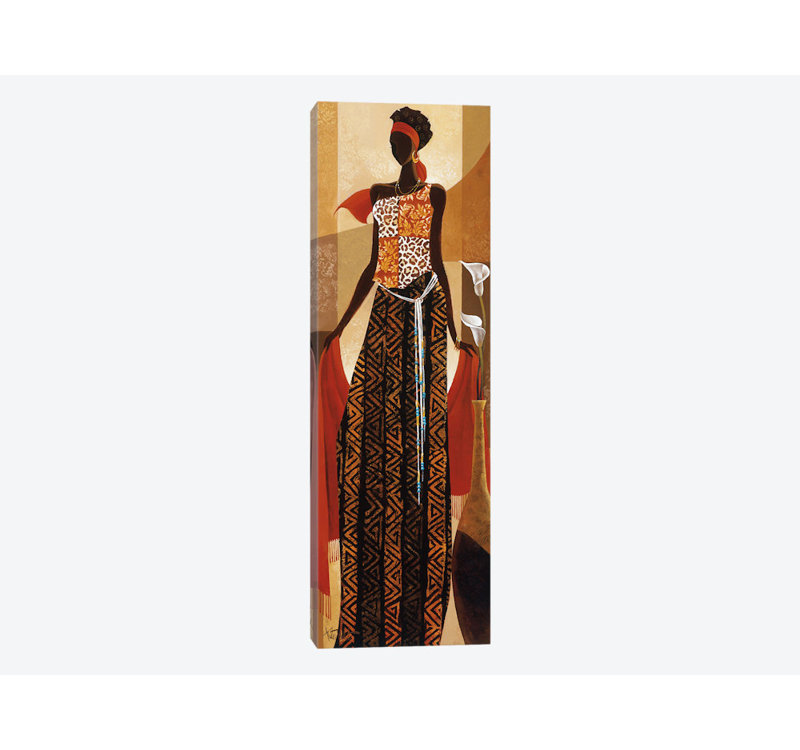 « malaika » par keith mallett 1 pièces, impression sur toile tendue, H 48 po x l 16 po x P 1,5 po, Toile tendue