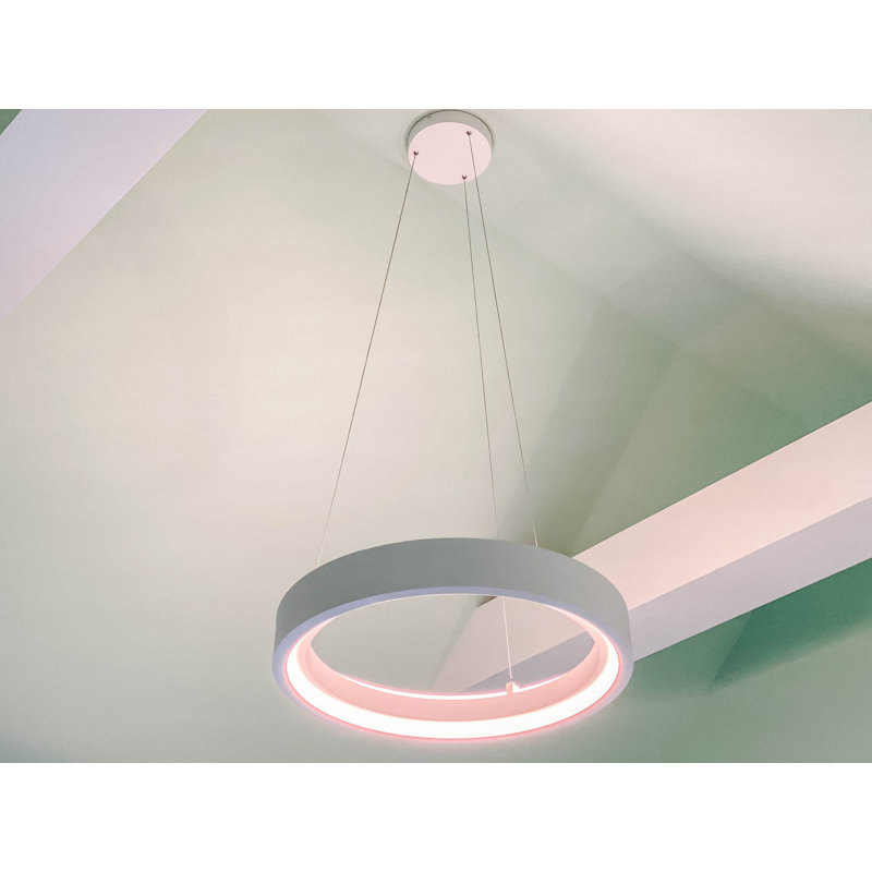 Luminaire suspendu tambour 1 lumière DEL unique