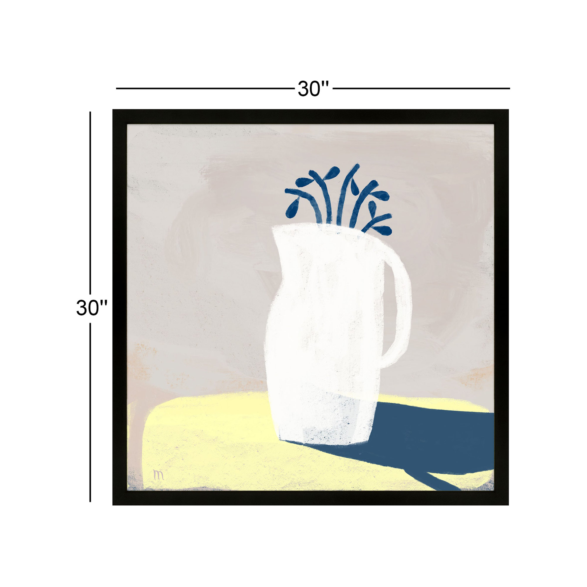 In Full Light by StudioM, Black, 30" H x 30" W x 1.25" D