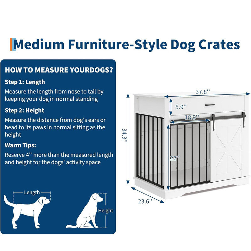 Furniture Style Crate, White
