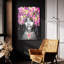  «Graffiti cheveux» par Svetlana Aleynikova, art mural en verre acrylique, 24 po x 36 po
