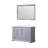 Dark Grey Single Bath Vanity 48 in. W x 22 in. D, Cultured Marble Top, White Square Sink, and 46 in. Mirror