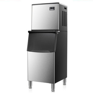 353LBS/24H Split Commercial Ice Machine with 198 lbs Storage Bin, Industrial Modular Ice Maker