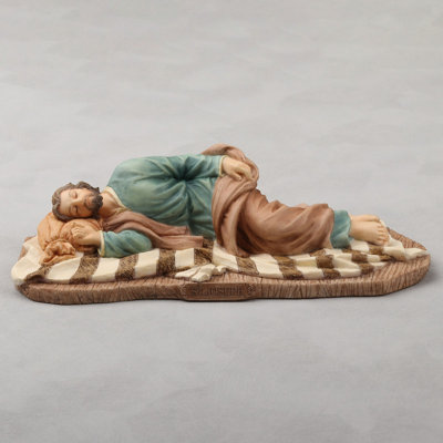 8.3 inches Width Polyresin  Sleeping Saint Joseph Multicolor Finish Figurine