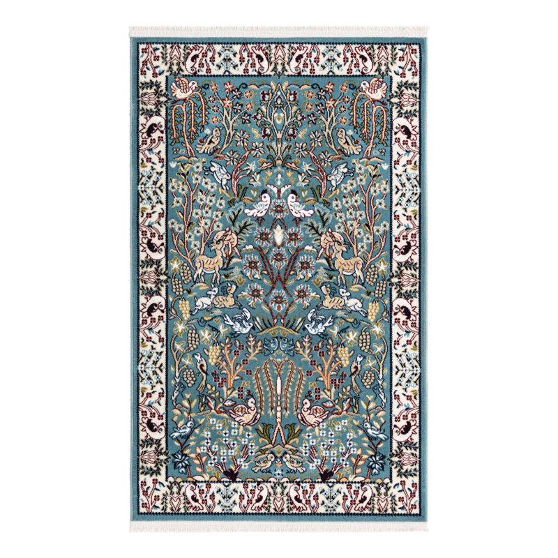 Jackson Floral Indoor Rug, Rectangle 2'7" x 4'1", Blue