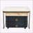 2-in-1 Square Nesting Coffee Table with Wheels & Drawers, Stackable Side Table with High Gloss Marble Grain Top, End Table Set for Living Room