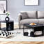 Duo de tables basses hexagonales - style minimaliste, fabrication, espace de rangement supplémentaire, matériau tendance, look moderne, options pratiques-878785196