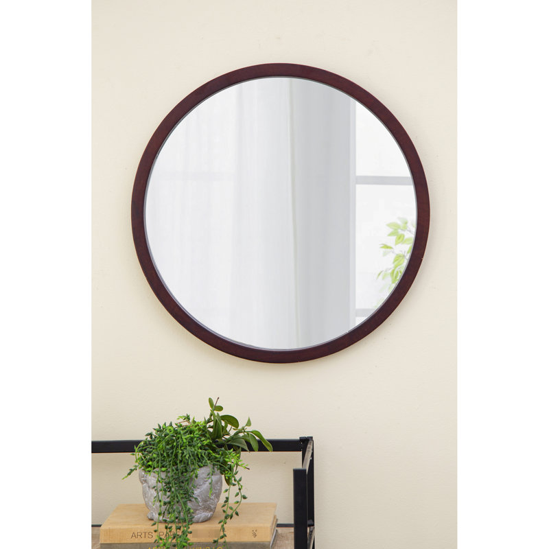Miroir mural 20 "en X avec cadre en bois et finition noyer
