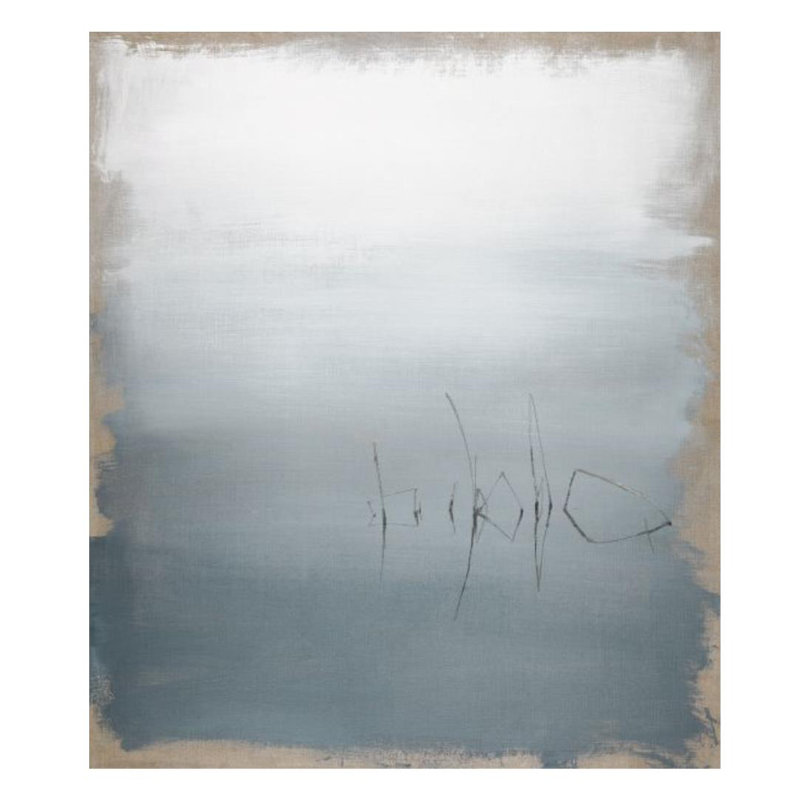 «Summit to Sea XIX» par Paul Ngo - impression sur toile tendue, Couche de verre, H 42 po x l 36 po x P 1,5 po
