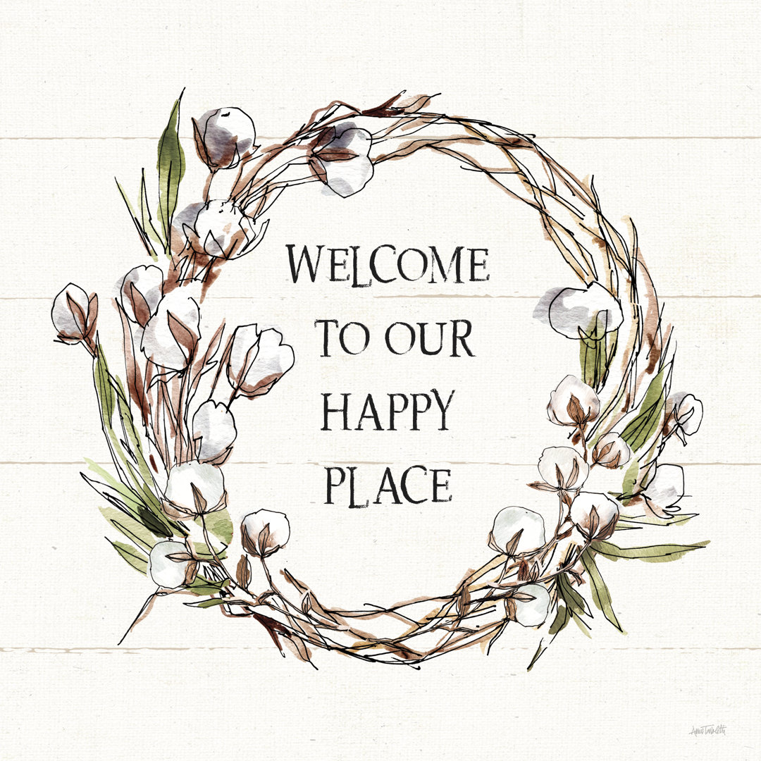 Country Life VII Welcome by Anne Tavoletti - Wrapped Canvas Print
