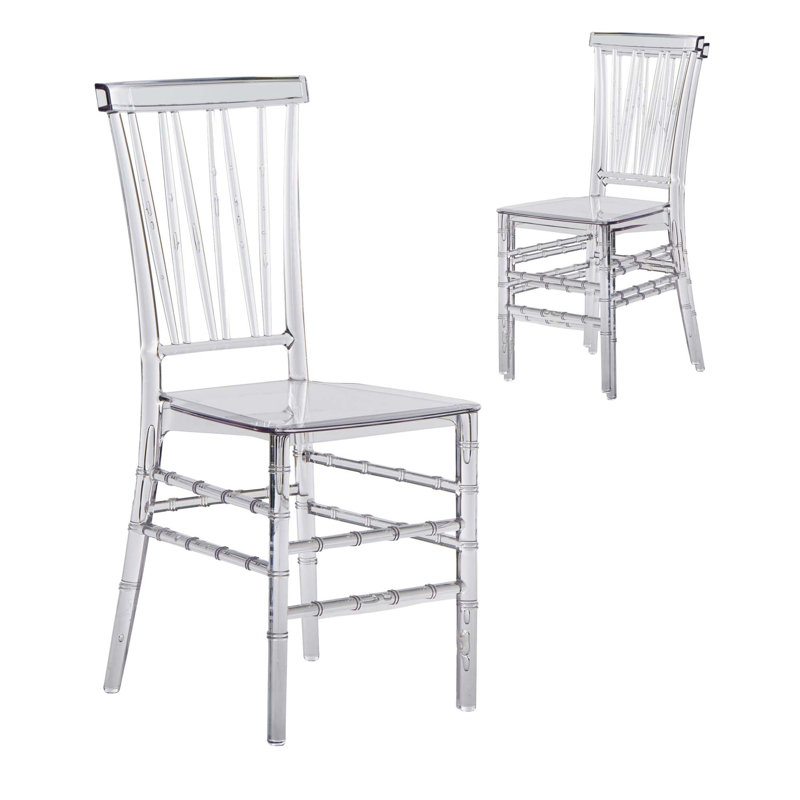 Stackable Chiavari Acrylic Event Chairs Set of 2