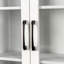 Armoire de rangement H 70,87 po, étagère de rangement coulissante multi-fonctions à 4 niveaux et 2 portes en verre, grande bibliothèque moderne en bois pour le bureau à domicile-1011049012