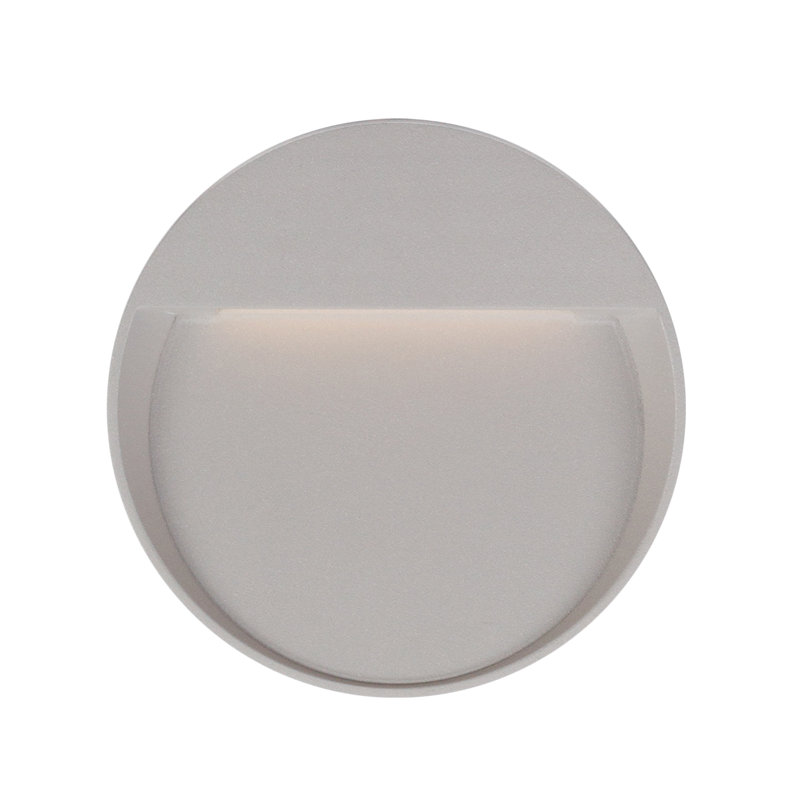 Plafonnier encastré d'extérieur à DEL Mesa, gris, H 10,75 po x l 10,75 po x P 1 po