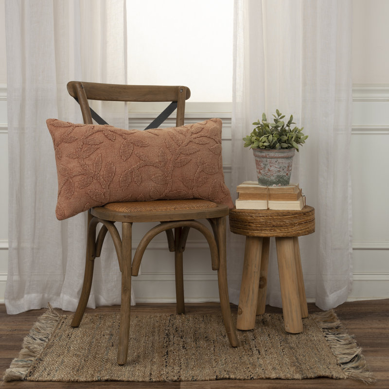 Housse et insert de coussin 100% coton Bess, Terre cuite