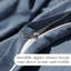 Ensemble de housse de couette en lin bleu acier Southshore Fine Linens-336246577-336246535