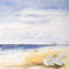 Day at the Beach - Cartes de voyage, reproduction d'art encadrée