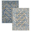 Tapis performance tissé à la machine Dahlia - bleu - 5 pi 3 po x 7 pi-100068555
