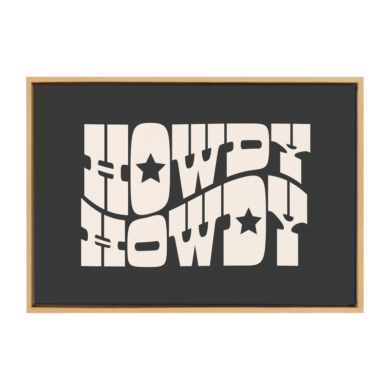 «Howdy Star Landscape Black» par Honey Island Studio, reproduction d'art sur toile encadrée, Naturel