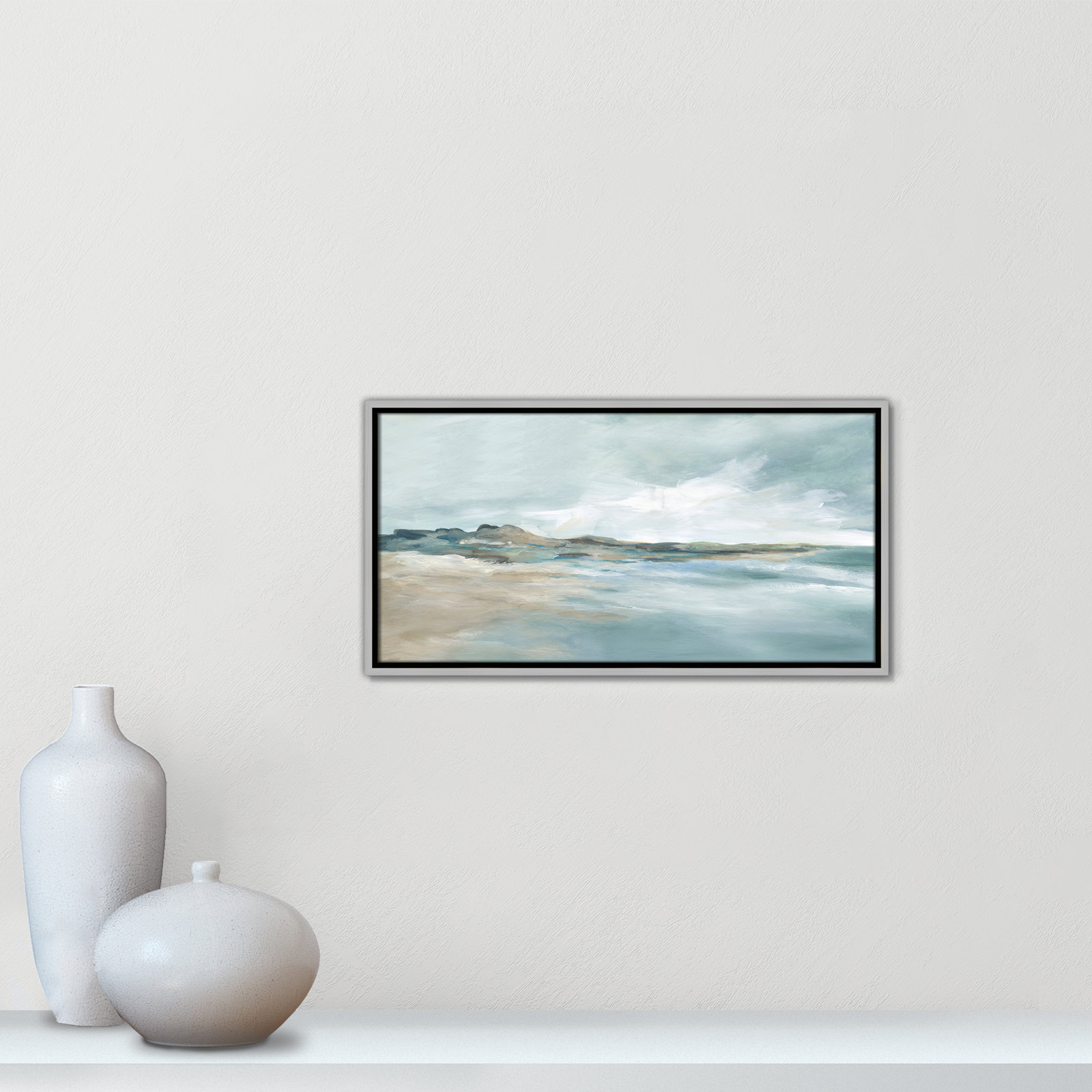 Sandpoint Print by Carol Robinson, Silver, 13.5" H x 25.5" W
