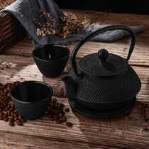 Black Geo Cast Iron Tea Set – Stone Leaf Teahouse