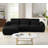 Modular Teddy Velvet Sectional Sofa – Cozy, Flexible 3 Seaters And Ottoman For Any Space-795100679