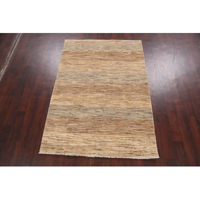 One-of-a-Kind 4'6" X 6'4" New Age Wool Area Rug in Beige