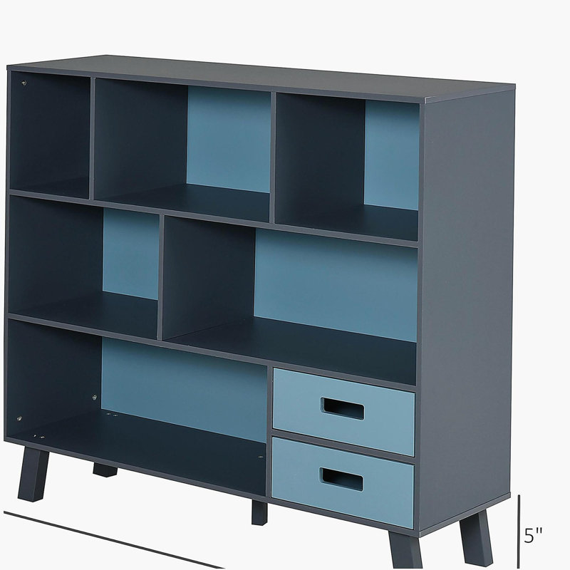 Bibliothèque à trois niveaux pour enfants, Bleu