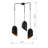 Adjustable Height 3-Lights Metal Body Cluster Pendant