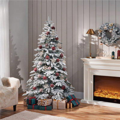 Sapin de Noël enneigé pré-éclairé