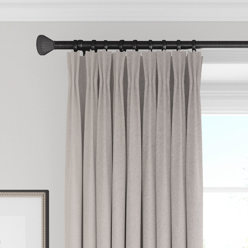 Panneau de rideau simple obscurcissant à plis pincés Lateeva, Beige doux, l 20 po x L 144 po