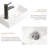 Ceramic Wash Basin Right Hand Without Tap & Drain Wall Hung Basin Sink Small Cloakroom Basin Rectangle