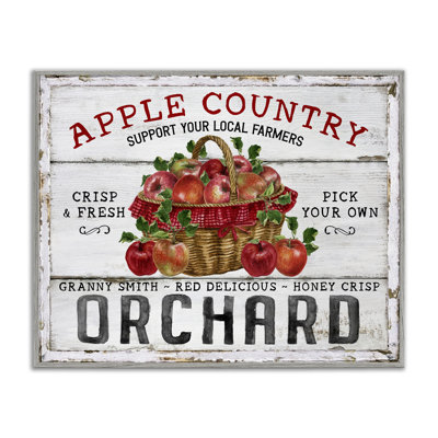 «Rustic Apple Orchard», art mural sur toile par Creatif Belle