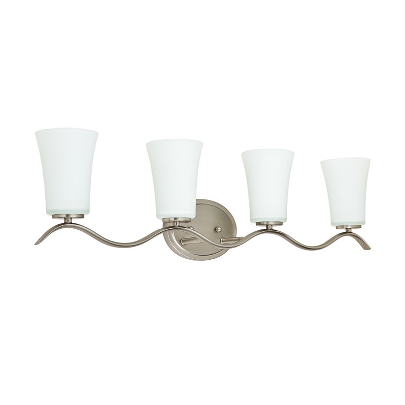 Éclairage de salle de bain 1 lumière DEL, Nickel brossé
