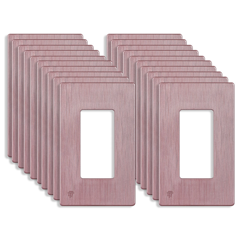 Plaque murale décorative à 1 bande sans vis Enlerites - or brossé, Or brossé, H 4,68 po x L 2,93 po, 20