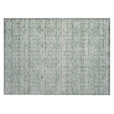 Machine Washable Indoor/Outdoor Oden ACN2152 Striped Rug