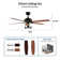 Jadiss 52'' low profile ceiling fan with light