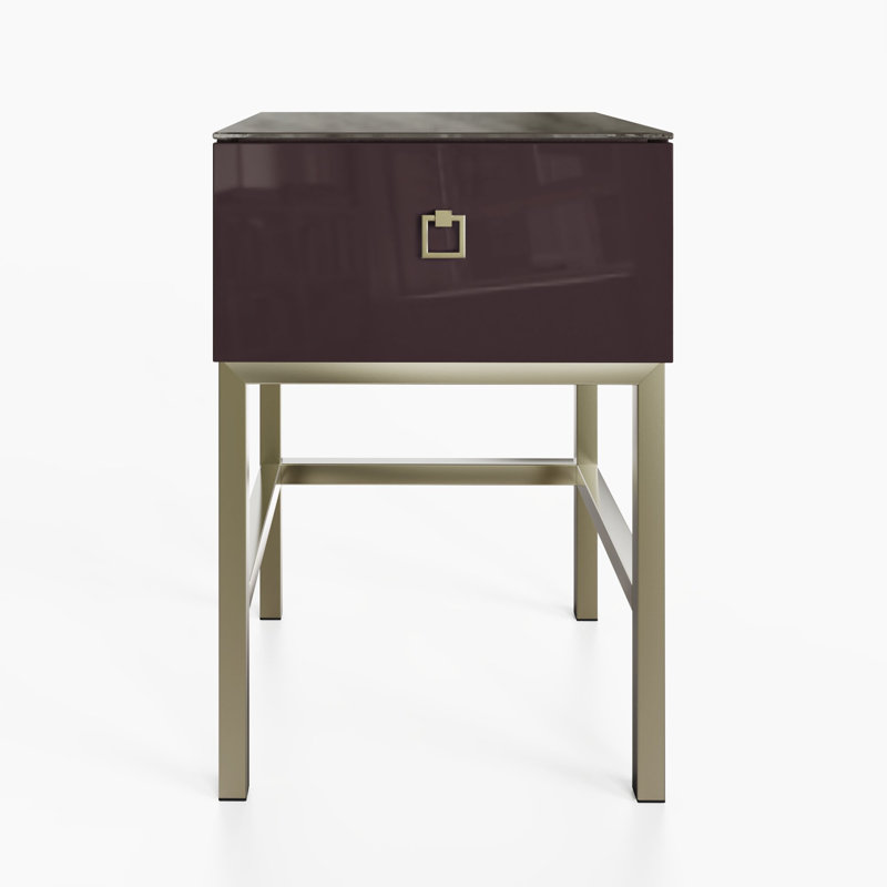 LYRA ALABASTER Side Table, Purple, Purple