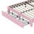 Upholstered Rainbow Design Bed, Velvet Princess Platform Bed With Storage Drawer, No Box-Spring Needed,Colorful Pink-655504364