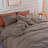 NEXHOME PRO Duvet Cover Set King Size Linen Look Organic Natural 100% Washed Cotton Duvet Cover Linen Cream Grey 3 Pieces Bedding Set with Zipper Closure, Breathable, Lightweight (No Comforter)-117045079-117045067