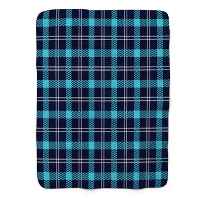 Couverture tissée bleue 1 pièce Sherpa Premium