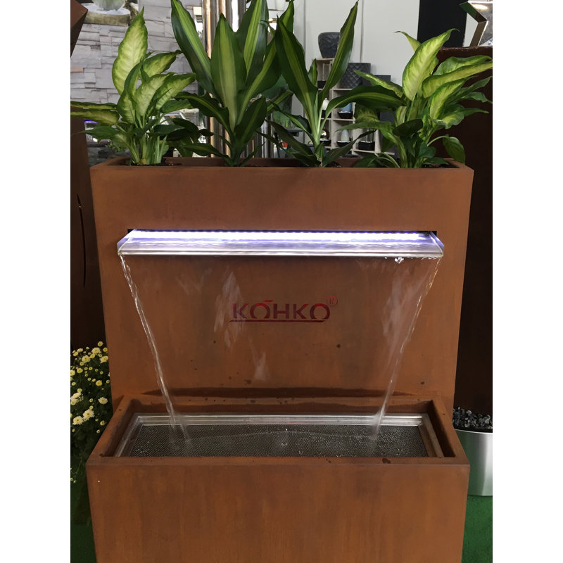 Florian Silver Low Voltage Integrated LED Steel Well Light (Transformer Included), 2cm H x 40cm W x 2cm D
